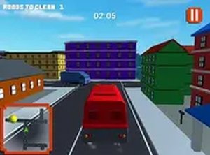 Pixel City Cleaner Driving Game