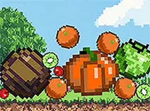Pixel Fruit Merger Puzzle Game