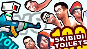 You vs 100 Skibidi Toilets Shooting Game